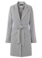 Dorothy Perkins *vero Moda Grey Long Sleeve Wool Coat
