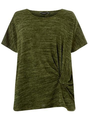 Dorothy Perkins *dp Curve Khaki Twist Side T-shirt