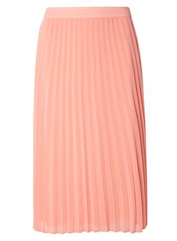 Dorothy Perkins Coral Pleat Chiffon Midi Skirt