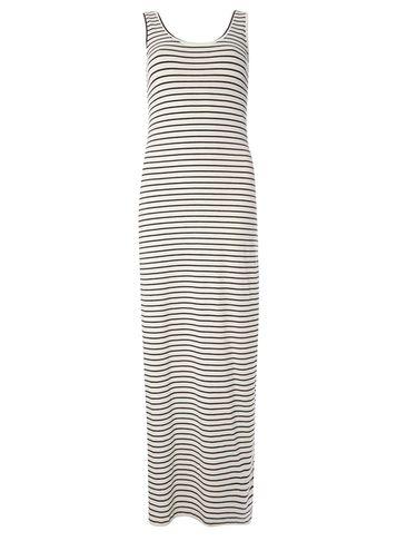 Dorothy Perkins *vila Black And White Stripe Honesty Maxi Dress