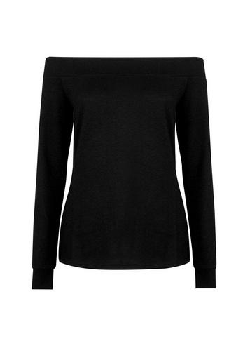 Dorothy Perkins Black Brushed Bardot Jumper