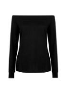 Dorothy Perkins Black Brushed Bardot Jumper