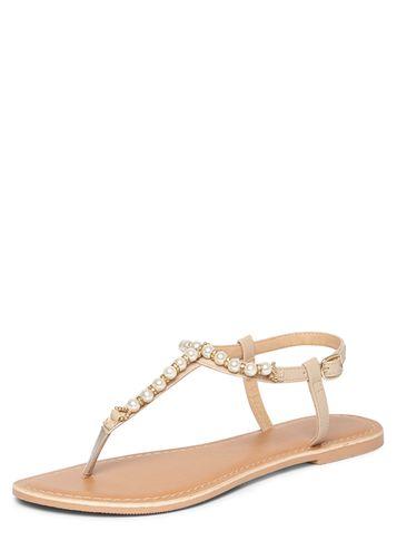 Dorothy Perkins Nude 'florence' Pearl Sandals