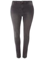 Dorothy Perkins Dp Curve Grey Fly Front Jeggings