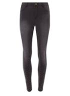Dorothy Perkins Charcoal Stud Hem Frankie Super Skinny Jeans