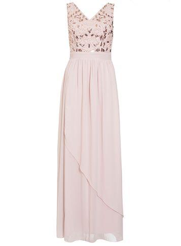 Dorothy Perkins *quiz Pink Waterfall V-neck Maxi Dress