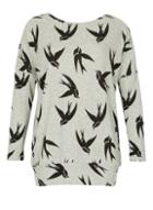 Dorothy Perkins *izabel London Multi Black Bird Knitted Top