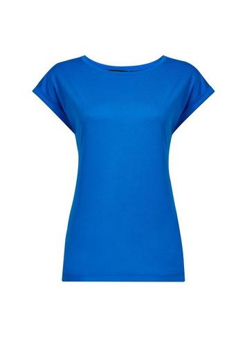 Dorothy Perkins Cobalt Roll Sleeve Cotton T-shirt