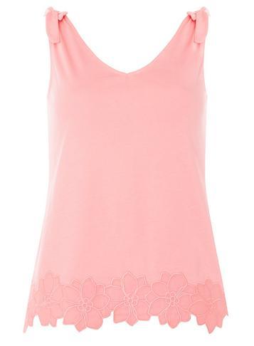 Dorothy Perkins Pink Tie Trim Hem Vest