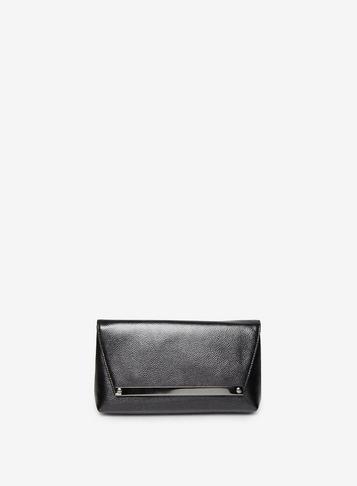 Dorothy Perkins Black Metal Bar Clutch Bag