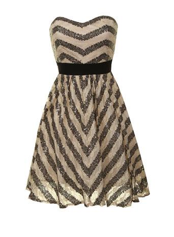 Dorothy Perkins *little Mistress Cream & Black Prom Dress