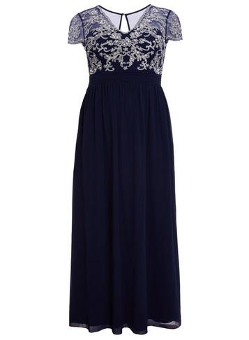*quiz Curve Navy Embellished Dress