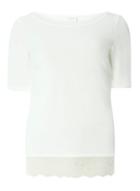 Dorothy Perkins *vila White Lace Hem T-shirt