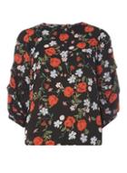 Dorothy Perkins Blue And Red Floral Print Top