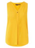 Dorothy Perkins Yellow Buttoned Sleeveless Top