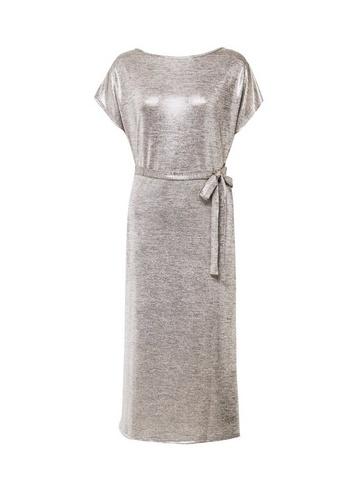 Dorothy Perkins *tall Gold Tie Waist Midi Shift Dress