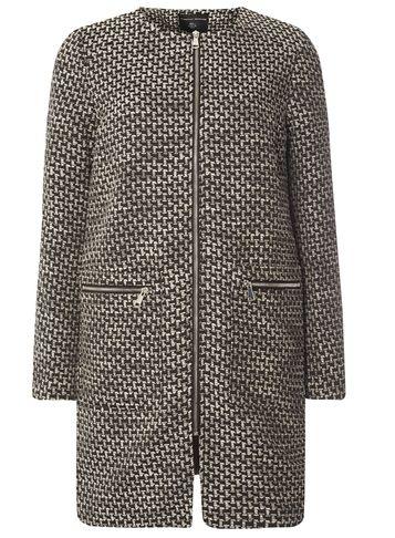 Dorothy Perkins Monochrome Texture Collarless Coat