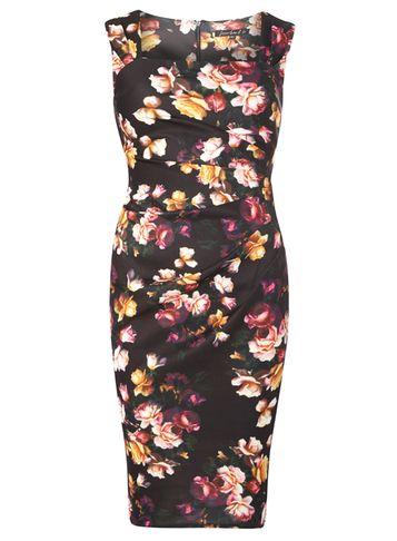 Dorothy Perkins *scarlett B Black Floral 'lydia' Dress