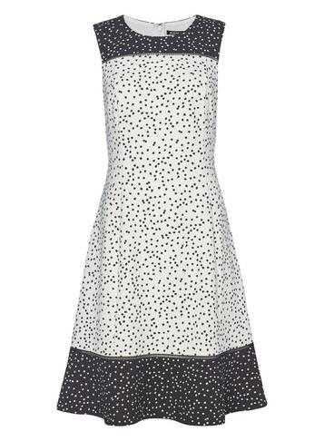 Dorothy Perkins *roman Originals Ivory Polka Dot Skater Dress