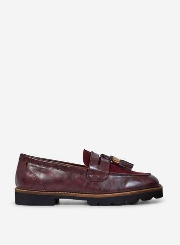 Dorothy Perkins Burgundy Leigh Loafers