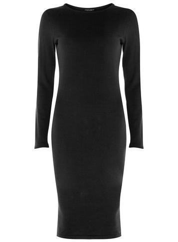 Dorothy Perkins Black Plain Knitted Dress