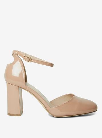 Dorothy Perkins Wide Fit Nude Deena Court Shoes
