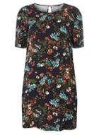 Dorothy Perkins *only Navy Floral Print Shift Dress