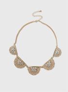 Dorothy Perkins Gold Semi Circle Rhinestone Collar Necklace
