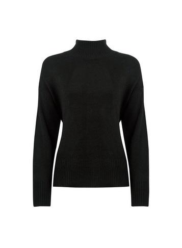 Dorothy Perkins Black Spandex High Neck Jumper