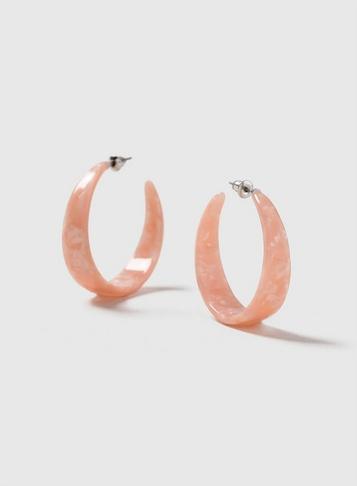 Dorothy Perkins Pink Marble Resin Hoop Earrings