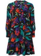 Dorothy Perkins *only Multi Coloured Floral Print Pussybow Skater Dress