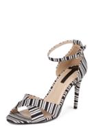 Dorothy Perkins Black Striped 'swoosh' Sandals