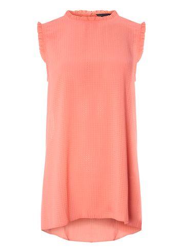 Dorothy Perkins *tall Coral Gingham Shell Top