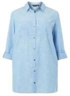 Dorothy Perkins *dp Curve Blue Cotton Shirt
