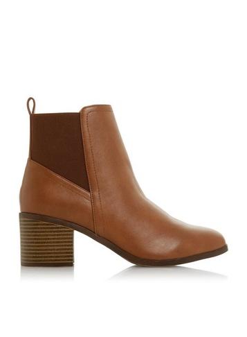 *head Over Heels By Dune Tan 'park' Ankle Boots
