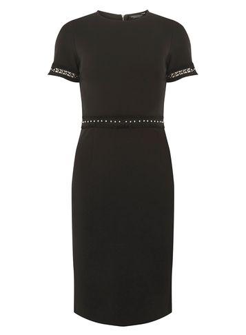 Dorothy Perkins Black Stud Trim Pencil Dress