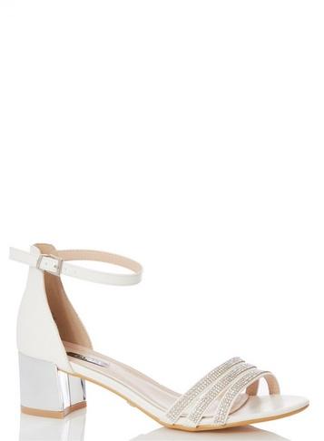 *quiz Bridal Diamante Strap Sandals
