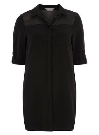 Dorothy Perkins Petite Black Shirt Dress