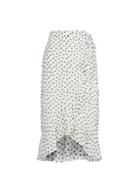 Dorothy Perkins White Spot Print Hanky Hem Skirt