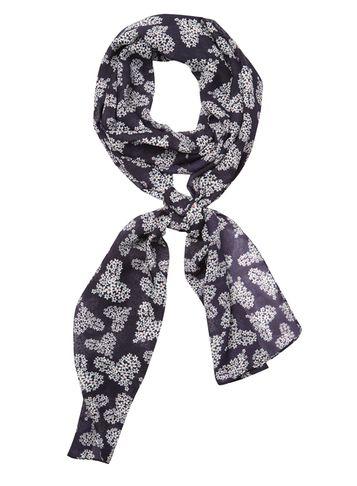 Dorothy Perkins Navy Floral Heart Chiffon Scarf