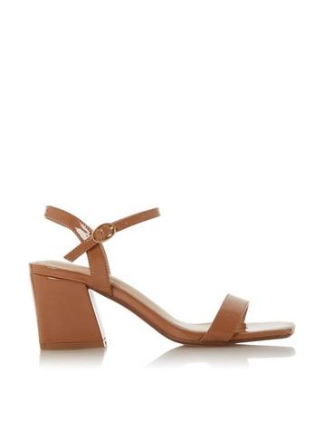 *head Over Heels By Dune Nude 'maka' Mid Heel Sandals