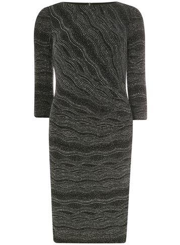 Dorothy Perkins *billie & Blossom Black Glitter Wave Shift Dress