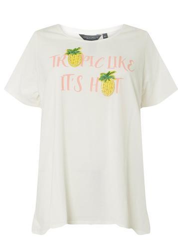 Dorothy Perkins Dp Curve Ivy Tropic Like It's Hot Motif T-shirt