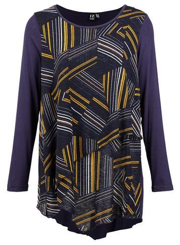 Dorothy Perkins *izabel London Navy Geometric Print Layered Top