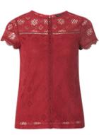 Dorothy Perkins Red Lace Front Top
