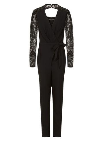 Dorothy Perkins *little Mistress Black Wrap Sequin Jumpsuit