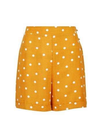 Dorothy Perkins Yellow Spot Print Shorts