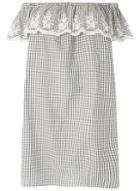 Dorothy Perkins Dp Curve Black Gingham Embroidered Shift Dress