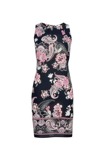 *billie & Blossom Petite Black Paisley Print Shift Dress