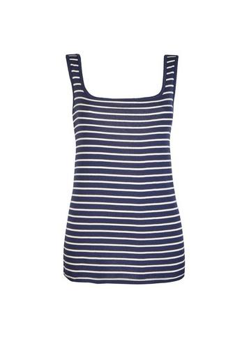 Dorothy Perkins *tall Navy Stripe Pique Vest